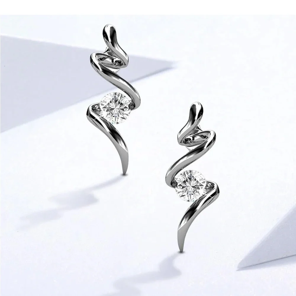 Serpent Earrings Embellished With SWAROVSKI® Crystals by RN Covenant Jewelry
